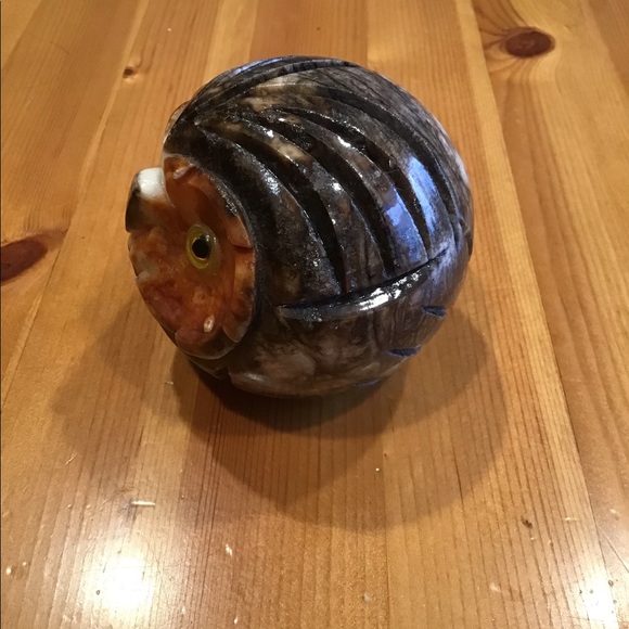 VINTAGE ALABASTER OWL MCM PAPERWEIGHT FIGURE-ITALY - Picture 4 of 11